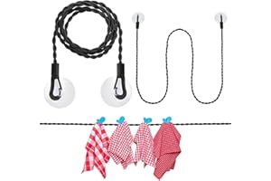 NOPKESV Tendedero Reflectante para Camping, Viajes, Vanlife, bañera, Caravana y balcón, cuerda para tender ropa exterior (1.5 m) (Negro)