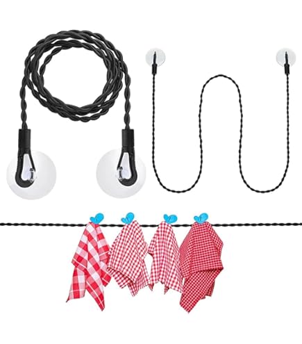 Corda Per Stendere Retrattile Da 3.5 M Con 24 Perle Fisse - Per Campeggio, Giardino, Balcone