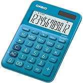 Casio Ms-20Uc-Bu-N-Dc Casio Mini Masa Hesap Makinesi, Mavi