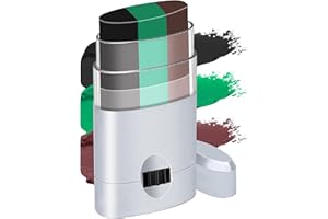 PSFYRN Army Face Paint,Camo Dace Paint,Black Green Brown 3 Color Long Lasting Hunting Camo Paint,Military Paintball Activities Camo Face Paint,Halloween Decorations Accessories