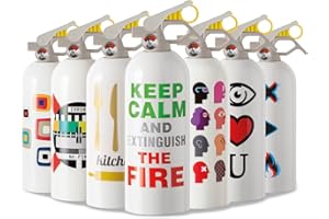 EXTINGUA Estintore Casa Omologato ABC 1 kg Estintore a Polvere con Presa Antipanico Regalo Uomo Donna Uso Domestico, Giardino, Auto, Barca, Mini Estintore Esterni - 1 pz