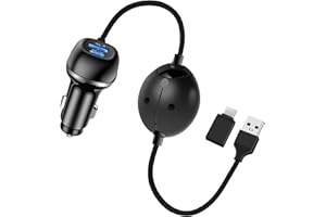HENLSON 2025 3 IN 1 Android Auto & Carplay Wireless Adapter mit 48W Zigarettenanzünder USB C, mit Type-C Adapter, Easy Plug & Play, WiFi 5.8GHz, Unterstützt iOS 10+ und Android 11+