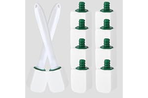 BAIEYE Piedra Pomez Para Limpieza WC,10 Recambios de Piedra Pomez,Con Asa Reutilizable,Limpieza Eficaz de La Piedra,para Baños,Cocinas,Fregaderos y Lavabos(Blanco)