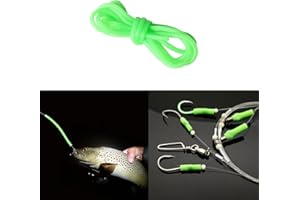 SKYPRO 3 Meter Leuchtender Angelschlauch, ID 2mm Angelnacht Leuchtrohr Weiches Plastik Angeln Leuchtrohr Anziehen Nachtfische Angeln Tiefen Sets