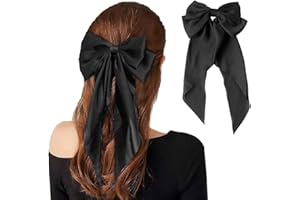‎ZEAYEBSR Zeayebsr haarklammer, haarklammer groß,haarspangen damen,haarspangen damen,haarklammern, 1 Stück 33CM große Schleife schwarz elegante lange Haarnadelschleife, Haar-Accessoires für Frauen und Mädchen