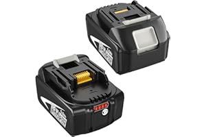 POWAYUP 2X18V Remplacement pour Makita 18V Batterie 5Ah BL1850B BL1850 BL1845B BL1845 pour Makita Batterie 18V BL1840B BL1840 BL1835B BL1835 B1830B BL1830 193138-9 193157-5