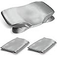 2 Pack Satin Pillowcase for Zelimun Cervical Pillow, Contour Pillow Case Cover, Smooth & Soft Pillowcases for Sleeping Pillows, Grey Pillow Cover with Zipper