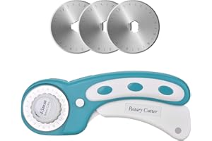 dealkits Cortamoquetas Set, 45 mm Acero Inoxidable Plástico – Cortabaldosas con mecanismo de protección, de piel, costura y más