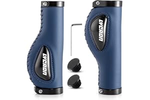 LYCAON Manillares para Bicicletas, Puños de Bicicleta Antideslizantes ergonómicos con amortiguación de Gel Antideslizante, con Bloqueo de Aluminio, Bicletas Scooter Cruiser Urban MTB BMX y Plegables