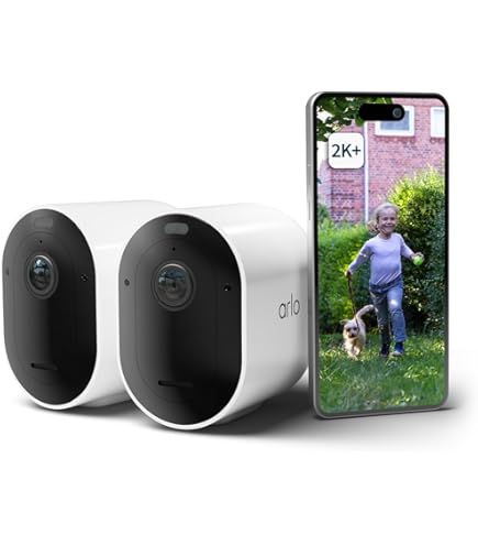 Arlo Essential 2 HD Video Security Camera Outdoor Wireless, Battery Operated Home Camera With Colour Night Vision, Light, Siren, 2 Way Audio & WiFi, Arlo Secure Free Trial, 2 Cameras, White - View #10