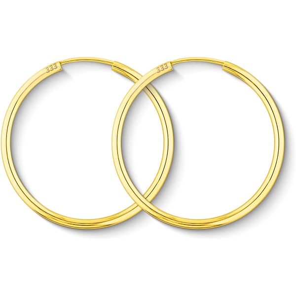 Boucles D'oreilles Créoles Tubes 6 Cm Plaqué Or 18 Carats - Marque Bijouxia - Neuf Avec étiquettes