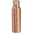 OSNICA 100% Pure Copper Water Bottle Ayurvedic Water Copper Bottle - Leak-Proof Water Bottle Seal Cap, Joint Free Copper Bottle 32 Oz Hammered (Hammered) 900 ML (Pack of 1)