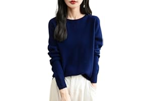 Chanyarn Femme 100% Lain Merino Col Rond Pull 2024 Décontracté Manches Longues sans Couture Pull en Tricot