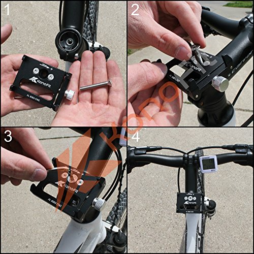 BOMBENFEST – Handyhalterung für Fahrrad & Motorrad | Passend für ALLE Smartphones | Passt an ALLE LENKER + 2 GRATIS Passtücke | Handyhalterung Fahrrad | Handyhalterung Motorrad - 9