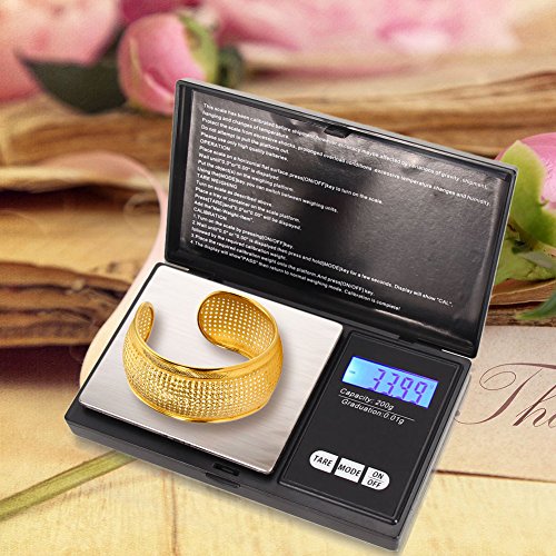 Demiawaking Neue 200g x 0,01g Mini Digitale Schmuck Tasche Waage Gold Balance Gewicht Waage Gramm - 3