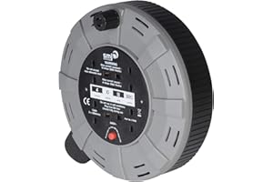 SMJ Electrical 13A 4G 10M CASSETTE REEL CT1013, 3120 W, Black/Grey, 10 Meter