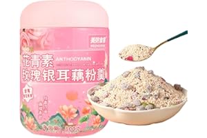 TEAERPKLAE Lotus root powder soup Rose and white fungus soup with lotus root powder Lotus root powder 17.6oz/500g chinese soup bag 藕粉