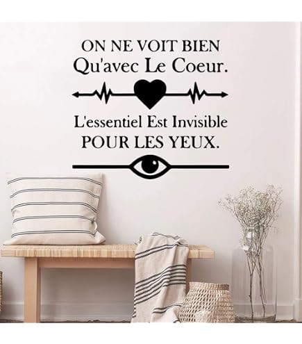 Autocollant Mural Citation Rêve - Vinyle Décoratif Amovible, Modèle IN19