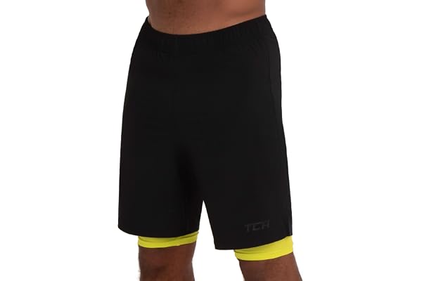 TCA Ultra Short d'entraînement 2-en-1 avec intérieur compressif et poche zippée pour homme