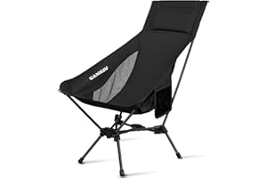 CANWAY Faltbarer Campingstuhl，Ultraleicht Tragbare Campingstuhl, Kleines Packmaß Stuhl mit Tragfähigkeit 180KG Tragkraft，klappstuhl,Strandstuhl