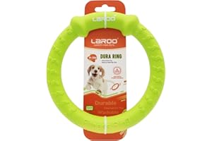 LaRoo Jouet pour Chien Dog Disc, Disque de Lancer Durable pour Chiens forts pour Petits, Moyens et Grands Chiens, Sport, Exercice, Activité et Jeux de Plein air (Vert, Petit-18CM)