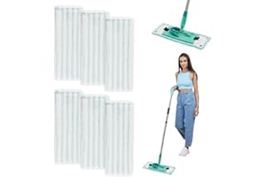 NEIVEINO 6 Piezas para Leifheit Fregona Fundas de Recambio Kit,37x15cm para Leifheit Clean Twist M Ergo Micro Duo Mopa Microfibra Lavable Funda, para Todos los Suelos, Fuerte Descontaminación