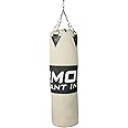 RMOUR Unfilled Heavy Canvas Punch Bag Boxing MMA Sparring Punching Training Kick Boxing Muay Thai with Hanging Chain