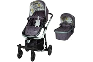 Cosatto Giggle Quad Pram & Pushchair – From Birth to 20kg, Lightweight, Compact Fold, Duo-directional Seat (Fika Forest)