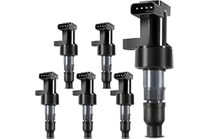 YHTAUTO Set of 6 Ignition Coil Pack Replacement for Jaguar X-Type 2002-2008, S-Type 2003-2008 2.5L 3.0L V6 Replace C2S11480