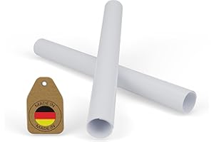 FUX 2 Stück Heizungsrohr Verkleidung, Rohrverkleidung, für Rohrdurchmesser 15-18mm, Länge: 1000mm, Rohrverkleidung für Heizungsrohre, Rohrabdeckung, Heizkörper Rohrisolierung weiß (18,5x0,5x1000)