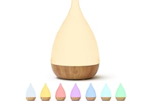 ‎SOULORIGIN SoulOrigin Ätherisches Öl Diffusor, automatischer Wassermangelschutz Home Aromatherapie Diffusor, 8-Farben Licht und Ultra leiser Betrieb, tragbarer Home Aromatherapie Luftbefeuchter helle Farbe