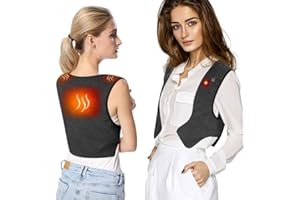 HAOFY Gilet Riscaldato per Uomo Donna, Elettrico Regolabile Carica Lavabile Abbigliamento, Moto Invernale Warm Ricarica Misura Pezzo Riscaldamento, Spalla Massaggio Spina Standard Europea (L/XL)