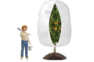 FAMIROSA Voile Hivernage Plante Exterieur, Housse D'hivernage pour Plantes avec Cordon de Serrage et Zipper 200x240cm, Housse de Protection pour Plantes Réutilisable Résistant pour Olivier Palmier