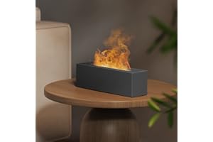 Diffusore di Oli Essenziali con Effetto Fiamma, Ankrs Umidificatore 200ML, 3 in 1 Diffusore Ambiente, Diffusore di Aromi di Fuoco, Luce Regolabile, Spegnimento Automatico