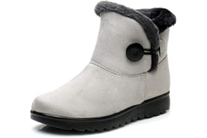 Vunavueya Damen Winterstiefel Warm gefütterte Winterschuhe Schneestiefel Winter Schlupfstiefel Kurzschaft Stiefel Boots Schuhe 35-41.5
