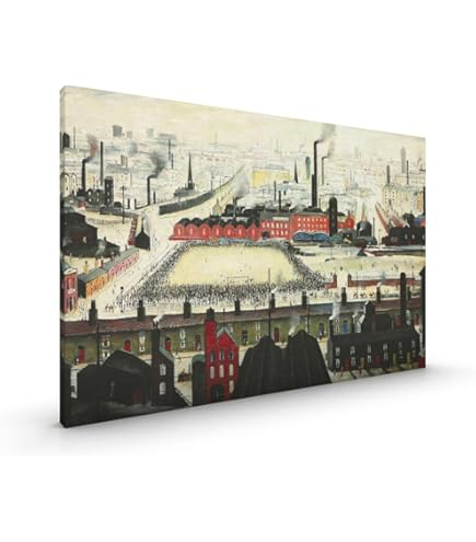 Lowry Crowther STREET Stockport-GALLEGGIANTE Effetto Tela Wall - Foto 12