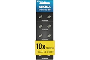 ABSINA 10x Pilas Boton AG4 LR626-1,5V alcalina, a Prueba de Fugas y de Larga duración - SG4 / V4GA / G4A / 4GA / L626 / 177 / SR626SW / LR66 - Pila Boton LR626, Pilas Relojes, Pila lr626