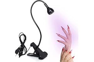 FANJUANLAN Lampe UV Sèche Ongles, 3W Lampe de Polymérisation de Colle pour Gel Pose Americaine avec Tête Ajustable, Lampe de Colle UV Ultraviolette Professionnel pour Convient pour la Manucure Doigts Secs