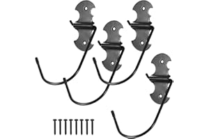 LIYIJIKEJI 4 Pcs Bike Wall Mounted Bike Hangers for Garage Wall Bike Hooks, Vertical Foldable Bicycle Storage Rack Brackets with PVC Padded for Indoor Outdoor Heavy Duty Hanging(Black)