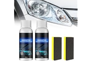 Toerjii Renovateur Phare Voiture,Liquide de Réparation Remise à Neuf Phares，pour Polissage Automobile pour Restaurer Les Lentilles de Voiture Ternes et Jaunes (2 Pcs, 50 ML)