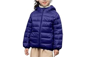MEIHAOYIT Daunenjacke Mädchen Baumwolle Leichte Winterjacke Warm Kinderjacke Unisex Steppjacke Casual Wintermantel Parka Einfarbig Mantel Kinder Winddichte Langarm Tops mit Kapuze 4-13 Jahere
