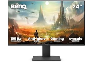 BenQ GW2491E 24 Pouces Écran PC Gaming, 100Hz, IPS, 1080p FHD, Eye-Care, HDMI, Display Port, Bordure Ultra Fine, Certifié TUV, Flicker-Free, Low Blue Light Plus, Eye-CareU (2025 New)