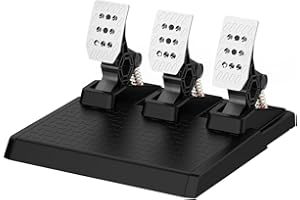 DOYO Racing Pedals, PC Gaming Steering Wheel Pedal Set, Swappable Springs, Adjustable, Durable, Compatible with PC Win11/Win10/Win7