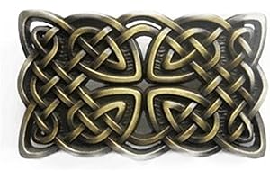 LKMY Western Belt Buckle American Indian Style,Celtic Cross Knot Mesh Design (cross 4)