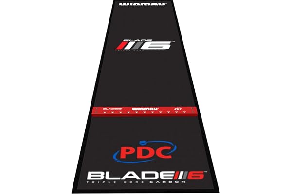 Winmau Pro Zone Precision Blade 6 mjuk dartmatta | Halkfri PVC-darttavla matta för hem, pub och klubbanvändning – 118 x 24 cm