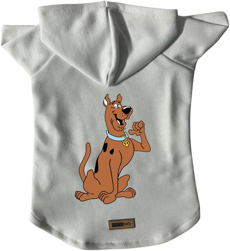 monopetz Kapişonlu Polar Sweatshirt Köpek ve Kedi Kıyafeti & Elbisesi - Beyaz Scooby Doo XL Beden