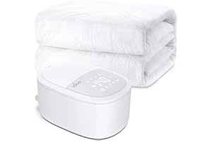 iDOO Cubrecolchón con calefacción por agua, apto para FSA HSA, protector de colchón eléctrico sin cable eléctrico sin radiación, ajuste de temporizador de 12 horas, regalos de cumpleaños de San