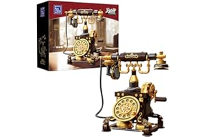 PAN TASY PANTASY Set de Bloques de Construcción Teléfono Retro para Adultos, Kit DIY Vintage con Diseño Realista, Decoración Creativa para el Hogar, Regalo Ideal para Coleccionistas y Aficionados