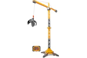 Dickie Toys - RC Titan Crane (150 cm) - Ferngesteuerter Spielzeug-Kran mit 360°-Drehung und interaktivem Zubehör, Spielkran mit Fernbedienung und Licht für Kinder ab 3 Jahre, inkl. Batterien