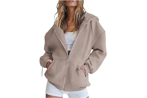 Pdakieyxnd Sweatjacke Damen Oversize Sommer Sweatshirt Jacke Mit Kapuze - Baumwoll Zipper Hoodie Kapuzenjacke Langarm Sweatshirt Sport Style Casual Kapuzenpullover Mit Reißverschluss